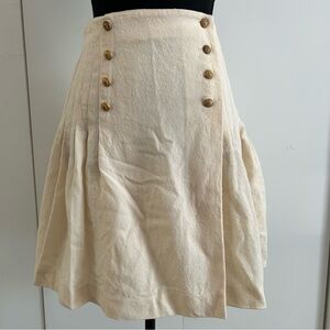 Beautiful vintage pleated skirt with gold buttons